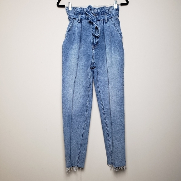 Abercrombie & Fitch Denim - ABERCROMBIE & FITCH Vintage Mom High Waist Tie Jeans